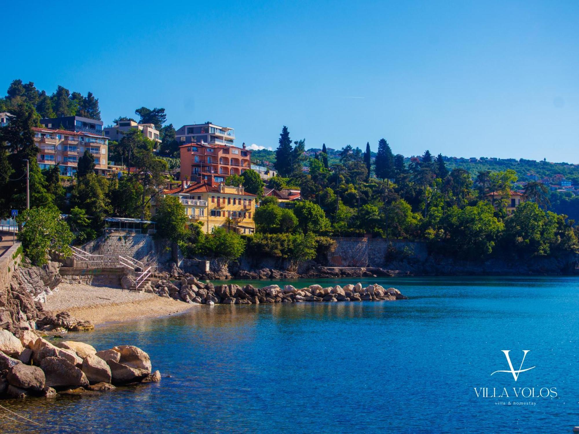 Villa Volos Apartment Karmen With Roof Terrace, Sea View, Free Private Parking Opatija Zewnętrze zdjęcie