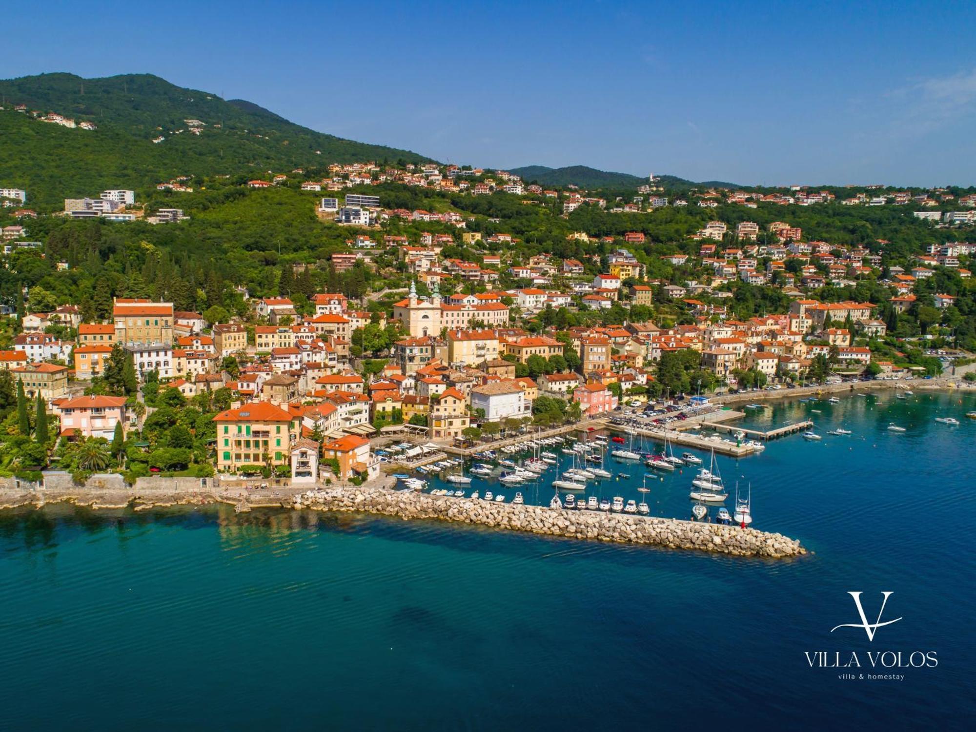 Villa Volos Apartment Karmen With Roof Terrace, Sea View, Free Private Parking Opatija Zewnętrze zdjęcie